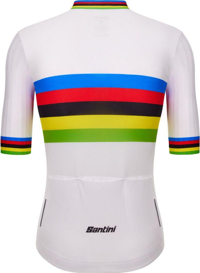 Maillot Manches Courtes Santini Champion du Monde UCI Blanc 2/2