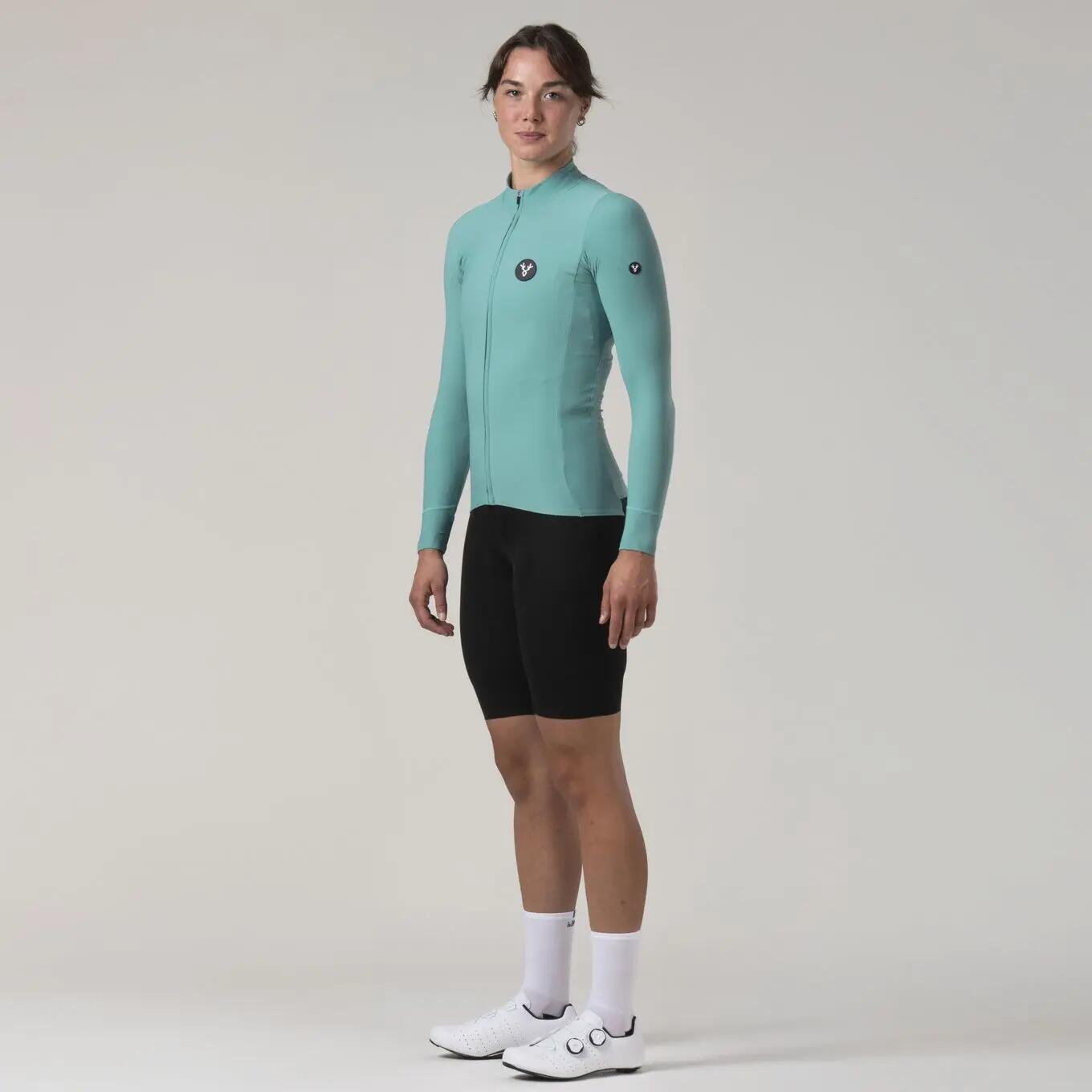 Maillot de manga larga LeBram Race Azul Turquesa de media estación para mujer 2/7