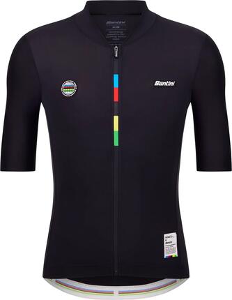 Maillot Manches Courtes Santini Mondo UCI Noir