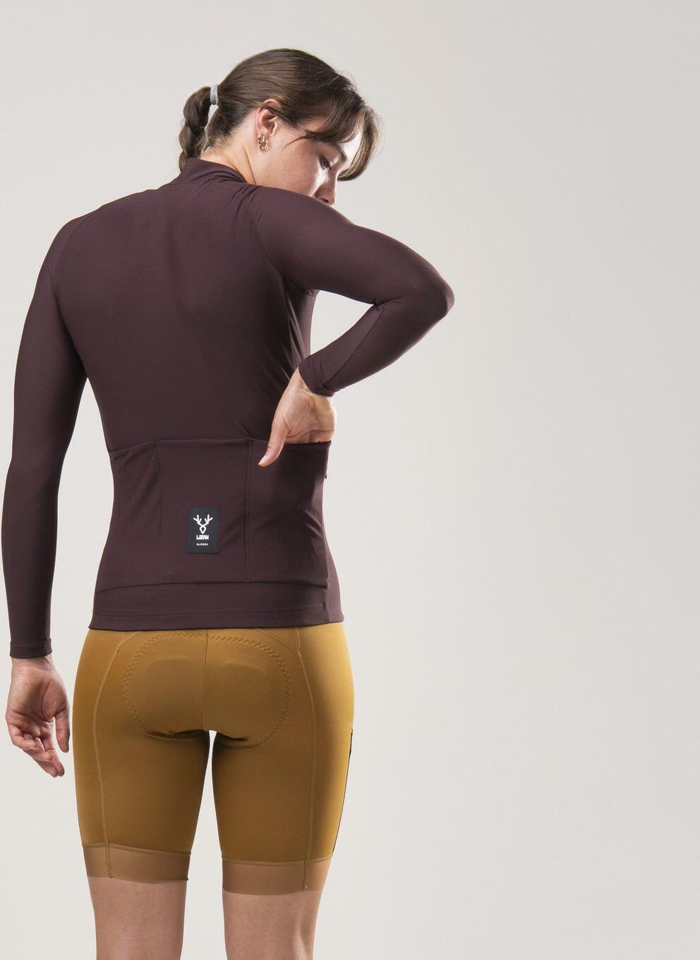 Dames LeBram Off-Road Mid-Season Jersey met lange mouwen Bordeaux 4/7