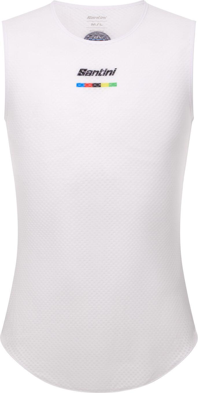 Sous-Maillot Sans Manches Santini Champion du Monde UCI Blanc 1/2