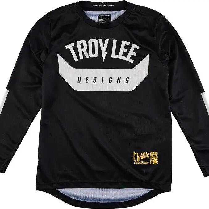 Troy Lee Designs Flowline Aircore Black Children's Long Sleeve Jersey