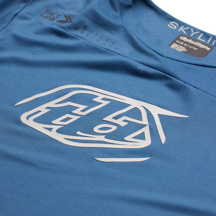 Maillot Manches Courtes Troy Lee Designs Skyline Iconic Bleu 5/6