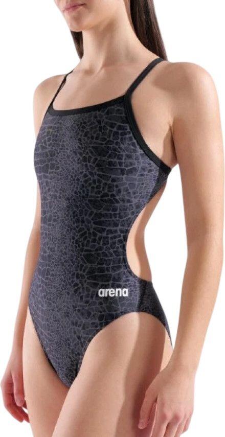Bañador Arena Snakeskin Dos Challenge Negro para mujer 3/13