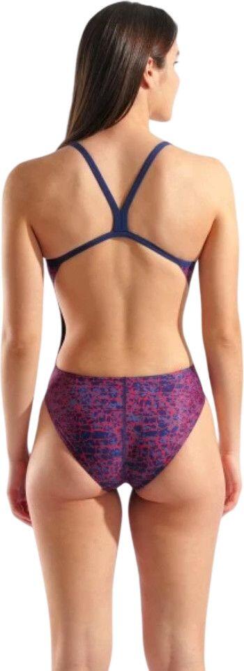 Arena Snakeskin Challenge Rücken-Badeanzug für Damen, violett/rosa 2/7