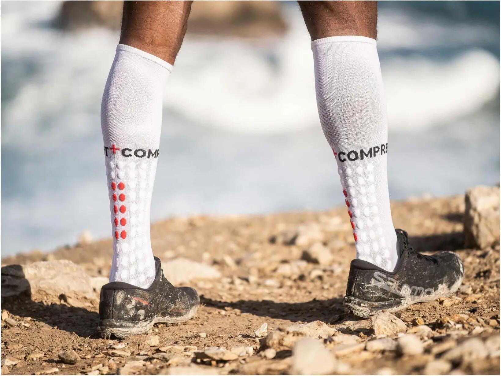 Meias Compressport Meias Completas Branco 4/5