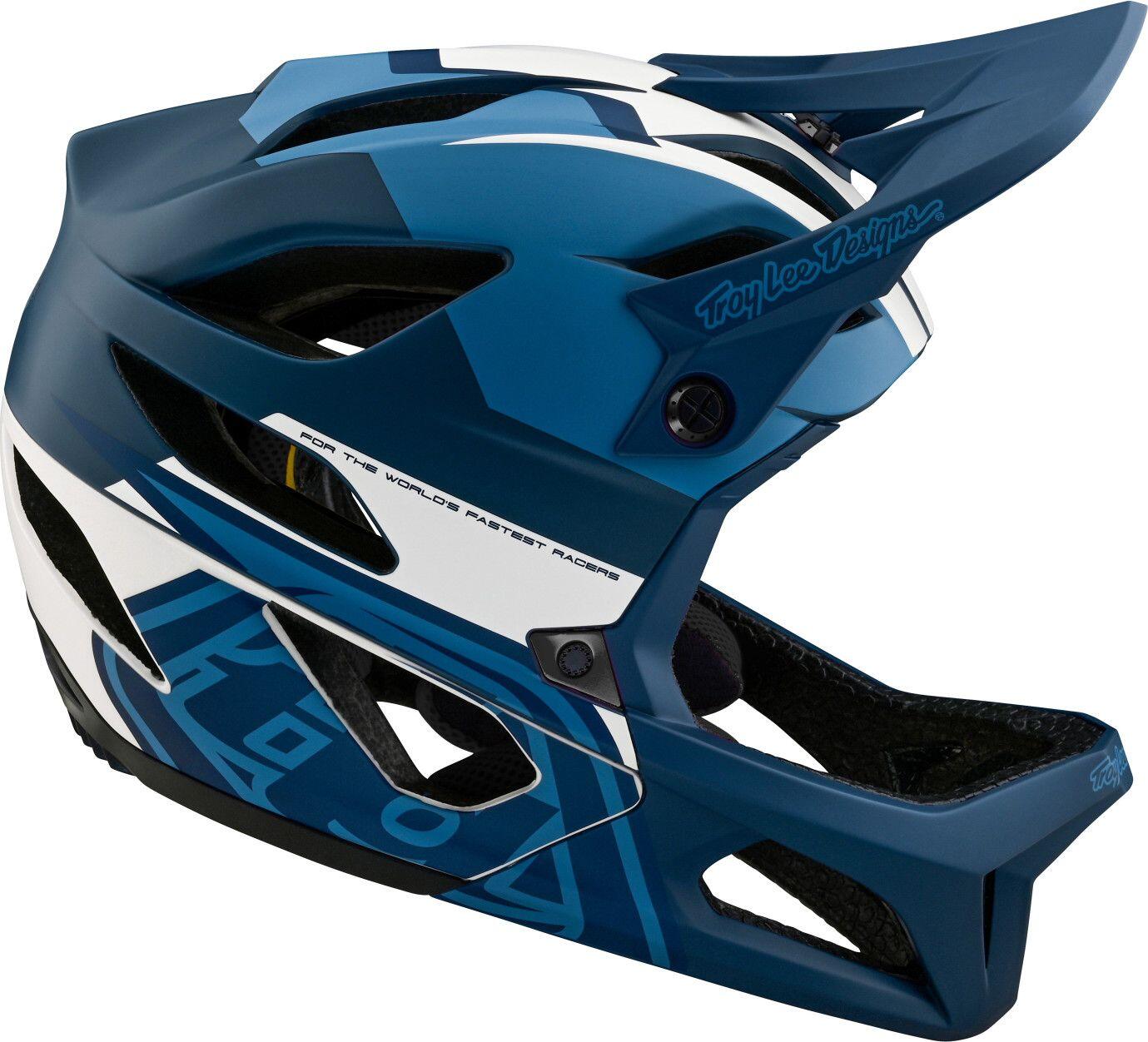 Troy Lee Designs Stage Mips Vector Blue Integral Helmet 5/7