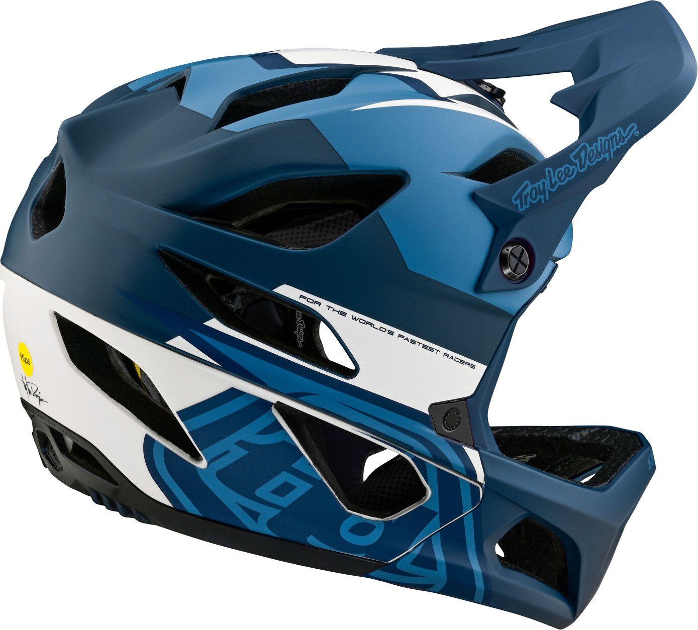 Troy Lee Designs Stage Mips Vector Blue Integral Helmet 4/7