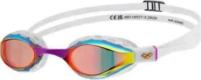 Occhialini da nuoto Arena con lenti a specchio Air Sonic Mirror oro e bianco