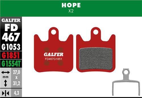 Par de almohadillas semimetálicas Galfer Hope X2 Advanced 2/2