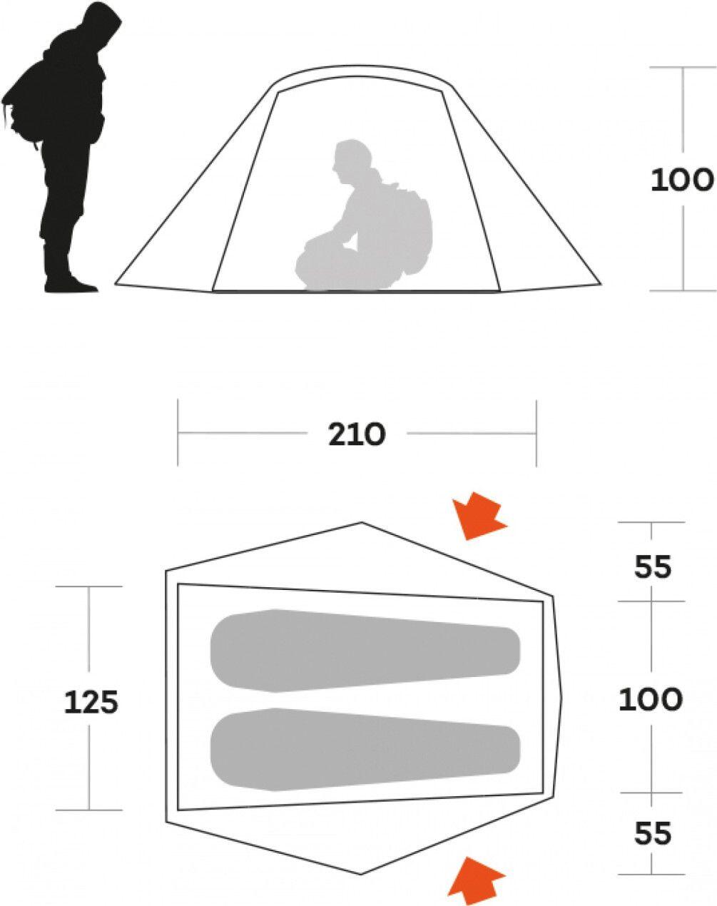 Tenda Ferrino Blow 2 Person Blue 4/4