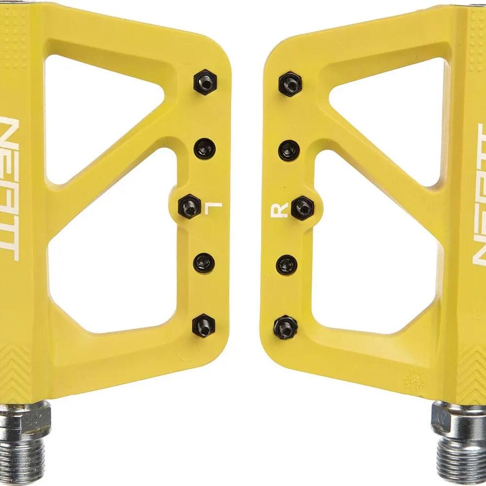 Pair of Neatt Composite 5 Pin Flat Pedals Yellow