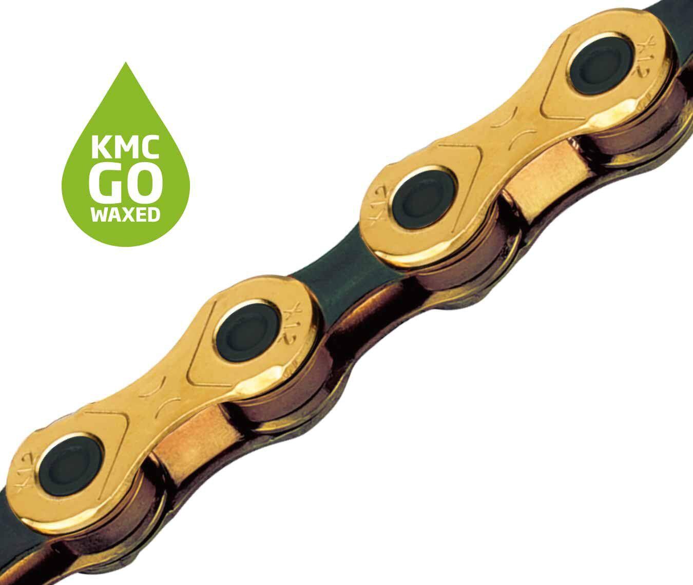 Chaîne KMC X12 Waxed 12V Or Ti-N Noir 2/7