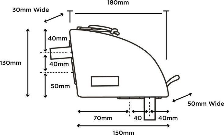 Bolsa para el cuadro Restrap Rear Top Tube Bag 0,8 L, color negro 5/5