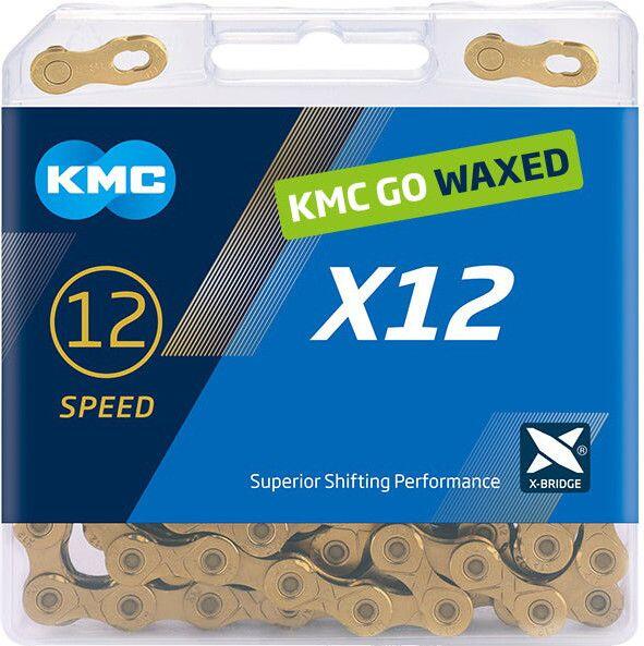 Chaîne KMC X12 Waxed 12V Or Ti-N 3/7
