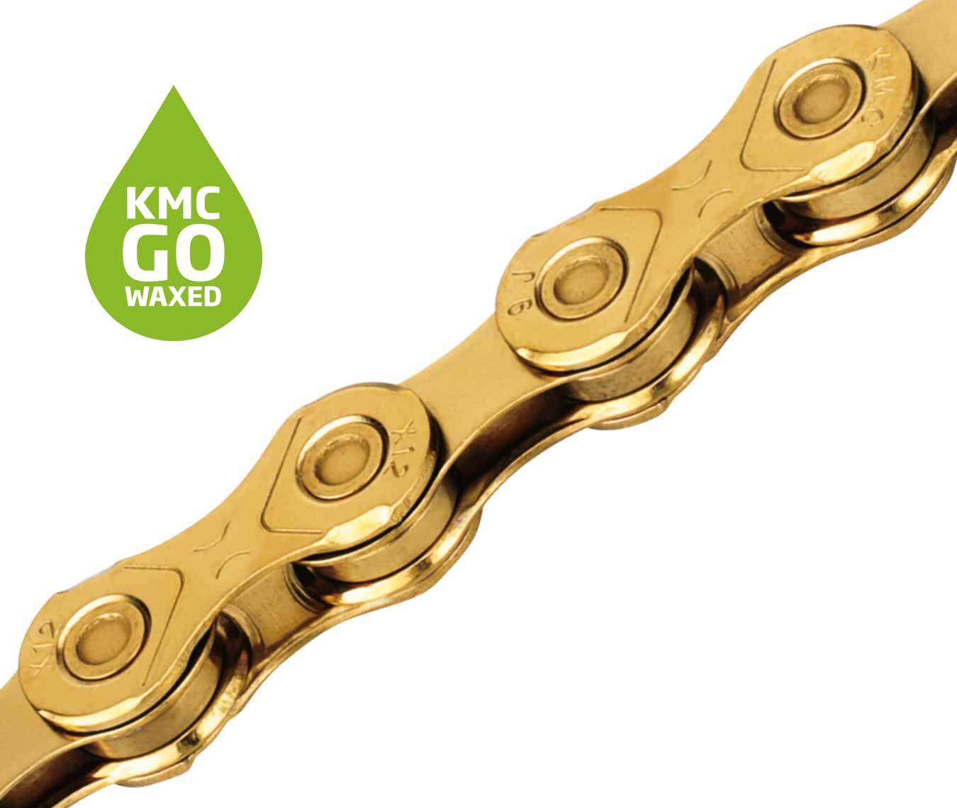 Chaîne KMC X12 Waxed 12V Or Ti-N 2/7