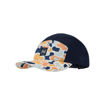 Buff 5-panel venture-pet blauw/oranje voor kinderen