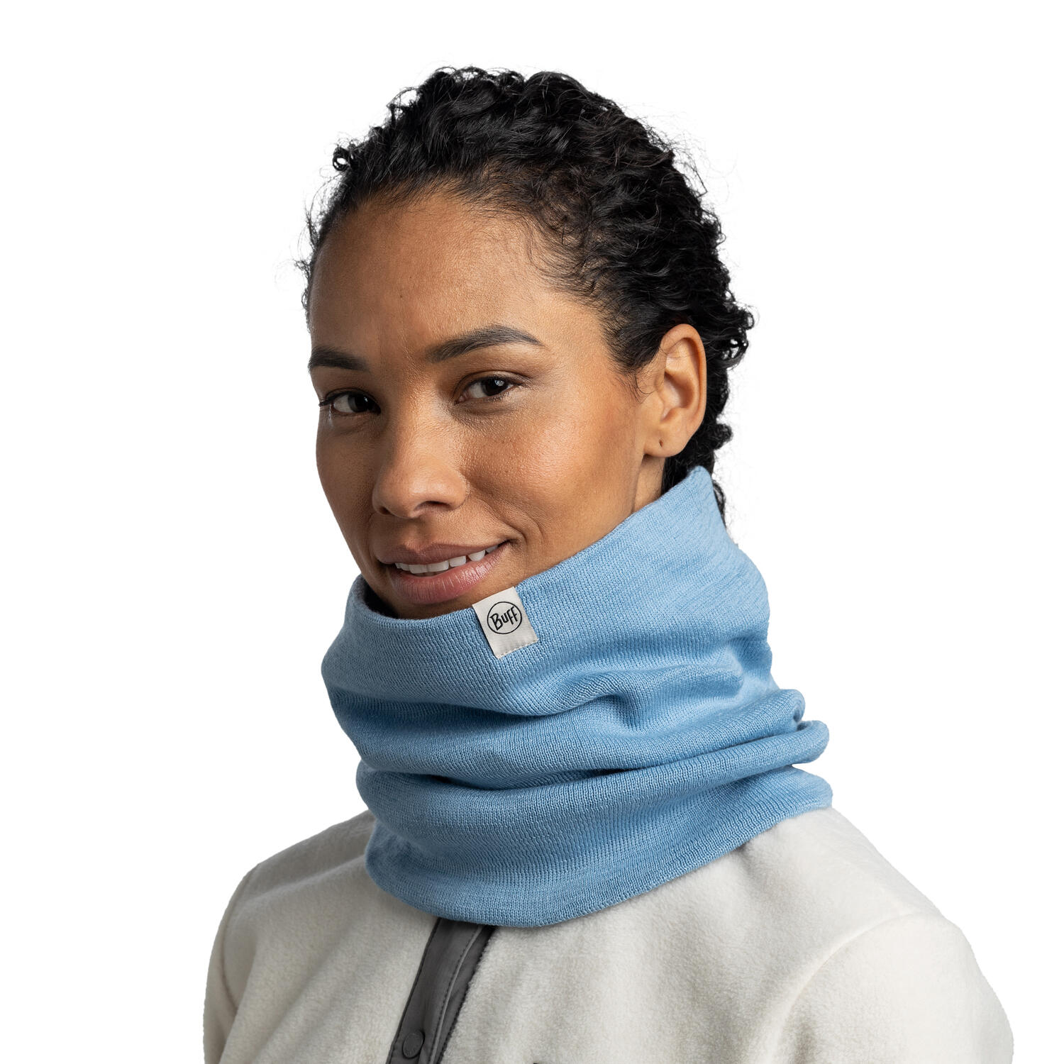 Braga de cuello Knitted Unisex Buff Azul ÚNICA 4/5