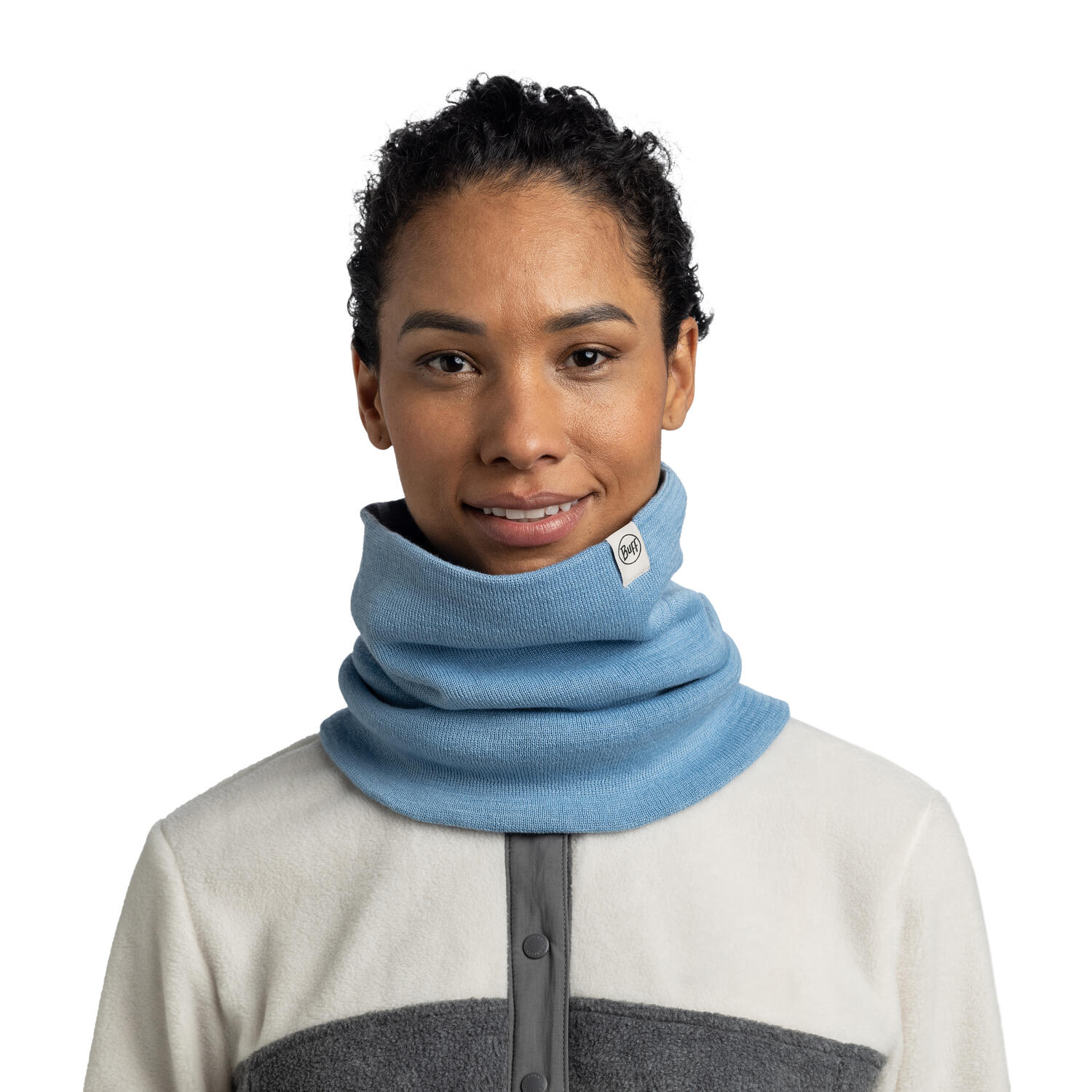 Braga de cuello Knitted Unisex Buff Azul ÚNICA 3/5