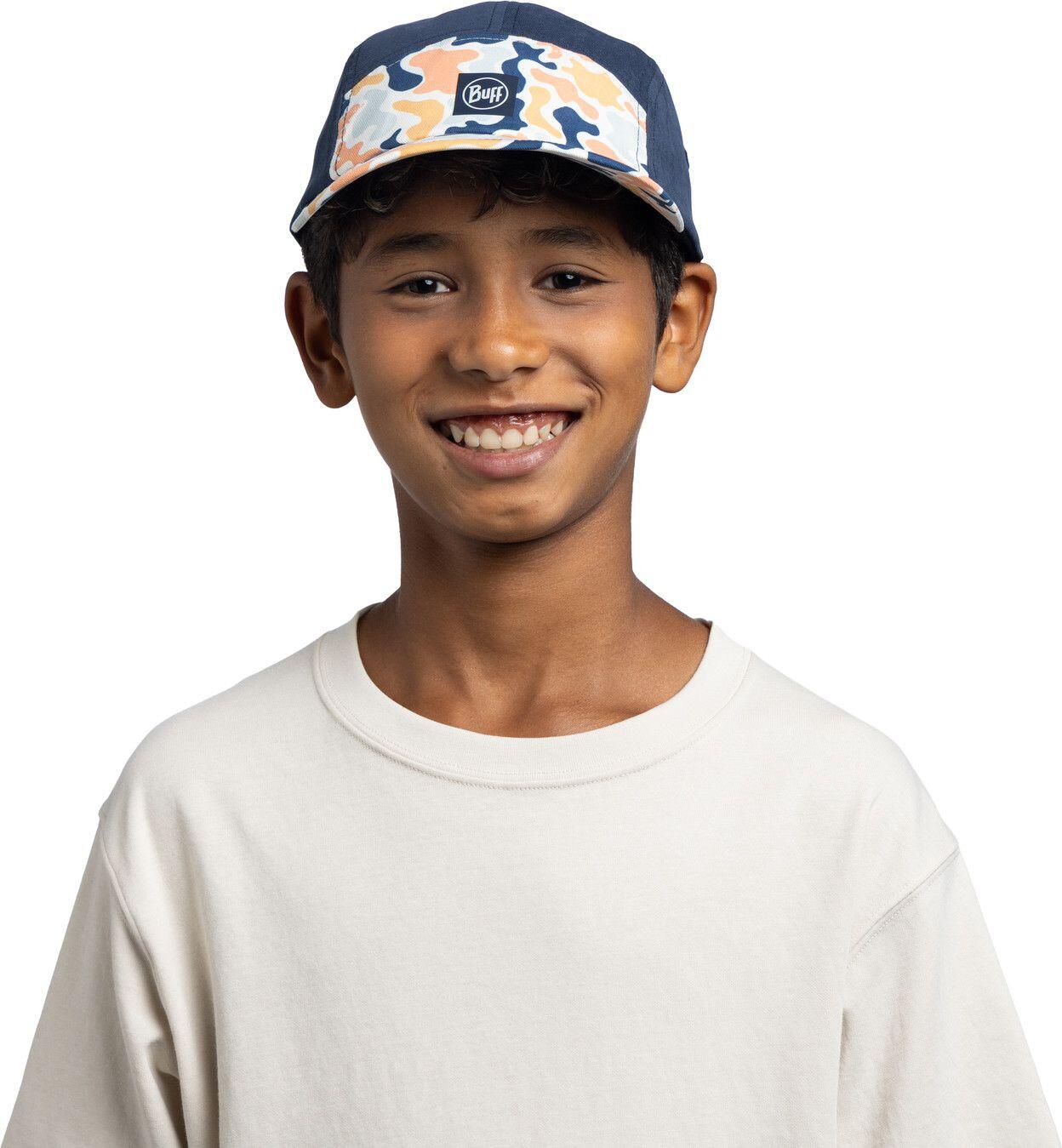 Buff 5-panel Venture-pet blauw/oranje voor kinderen 3/7