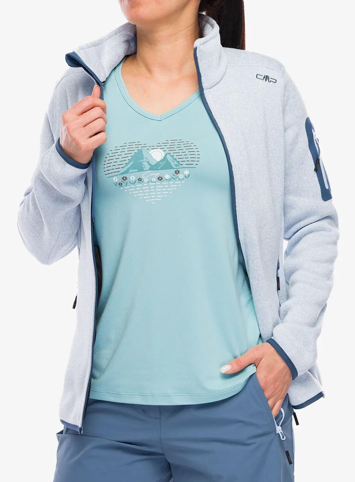 CMP Damen Jacke Knitted Melange Fleece Jacket 3H14746 5/9