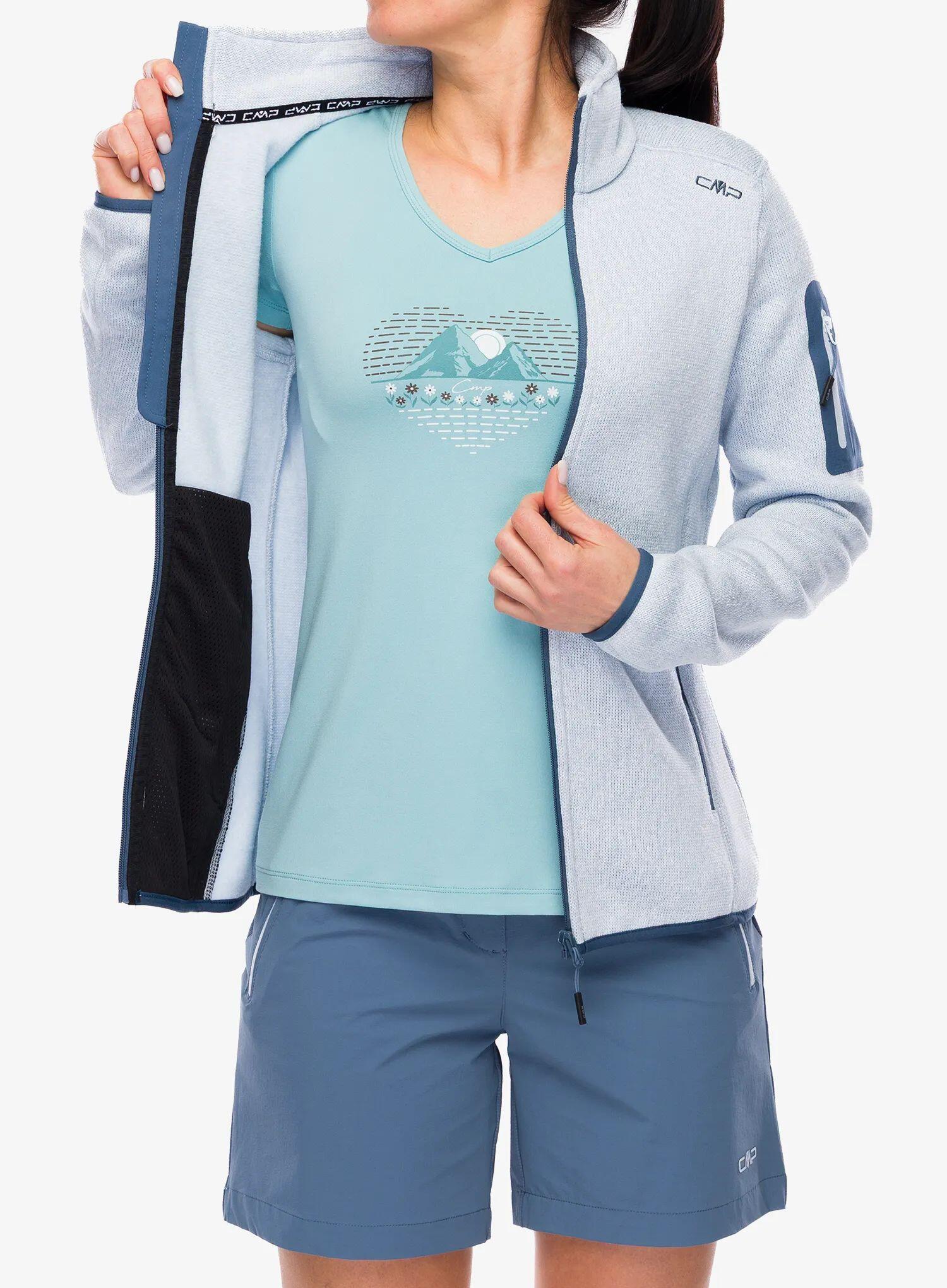 CMP Damen Jacke Knitted Melange Fleece Jacket 3H14746 4/9