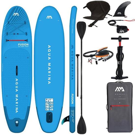 Deska SUP Fusion Blue 330 cm 10'10" + zestaw kajakowy + pompka elektryczna