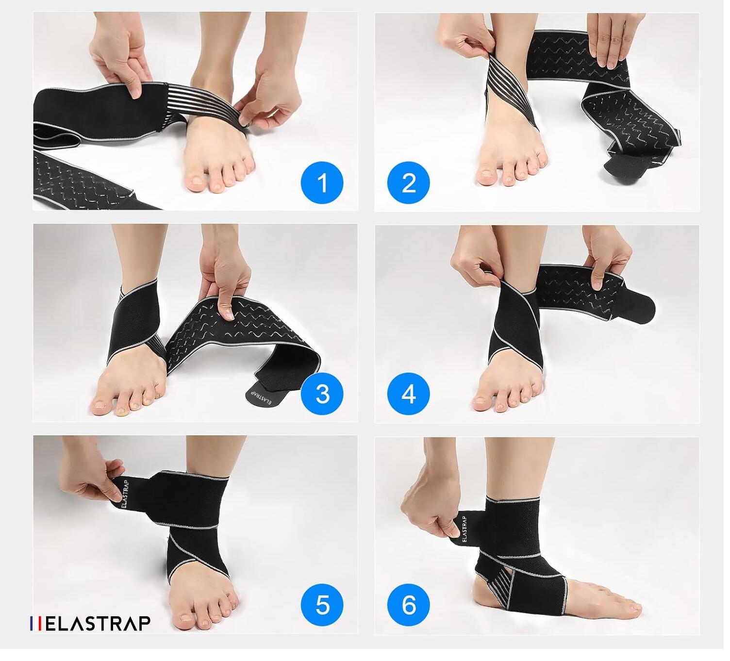 Dunne compressie enkelbrace - Verstelbare enkelbrace voor verstuikingen 5/8