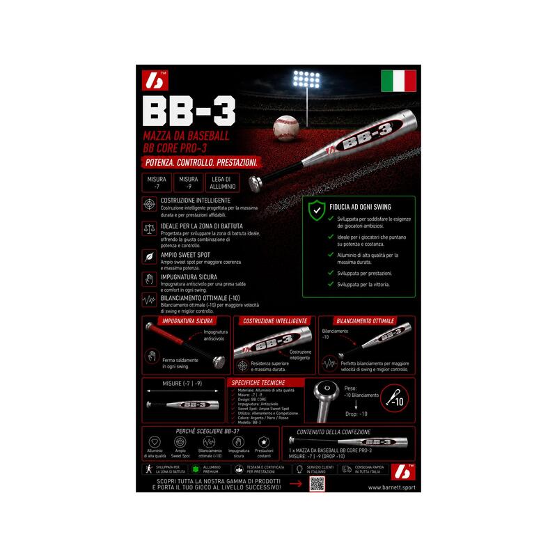  Bâtă de baseball BB CORE BB-3 33" Pro