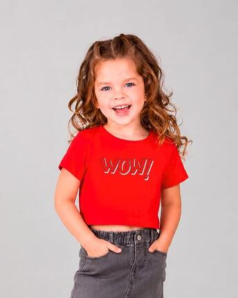 Camiseta niña roja WOW