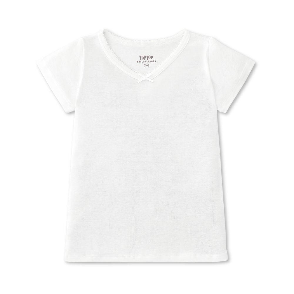 Camiseta interior niña manga corta algodón orgánico 1/4