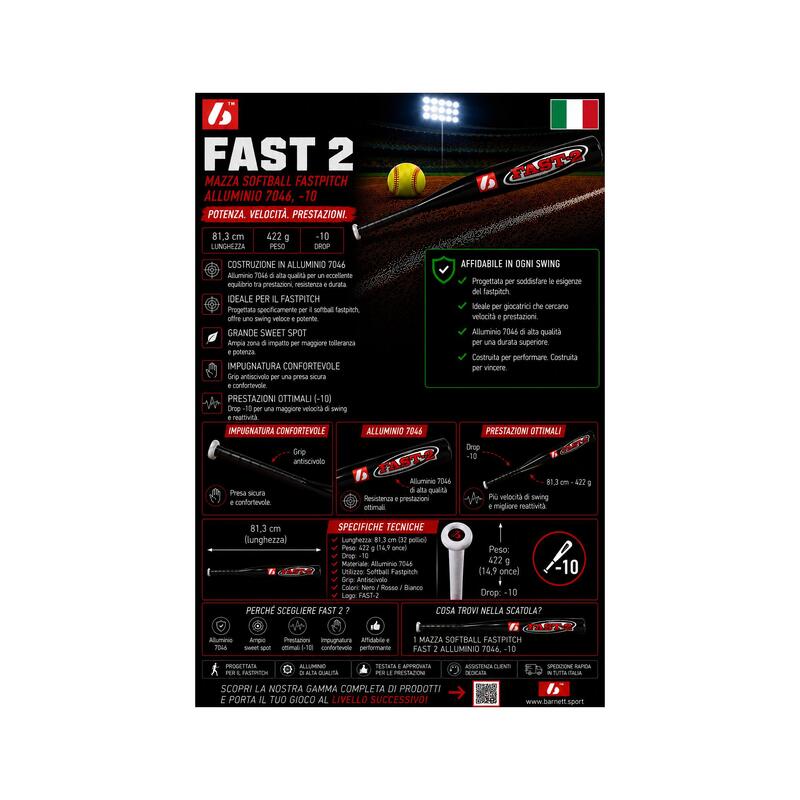Bâtă de softball FASTPITCH din aluminiu 7046, -10 FAST 2 33"