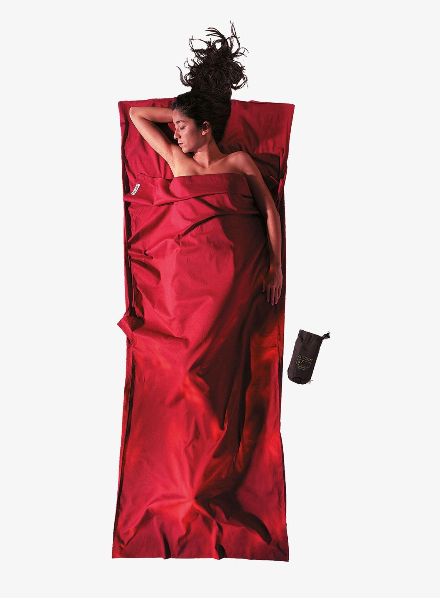 Wkładka do śpiwora Cocoon TravelSheet - Cotton - monks red 2/2