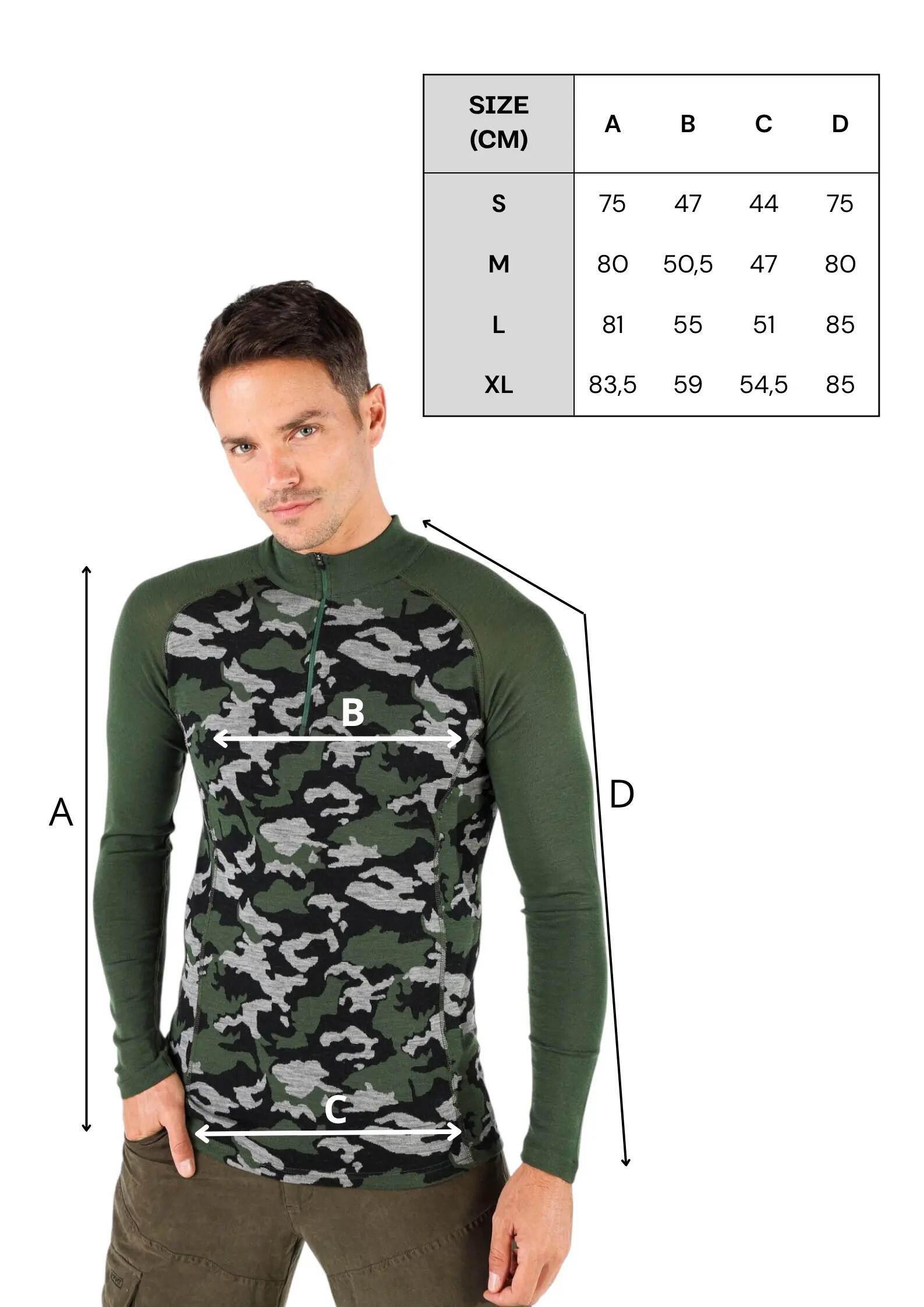 Bluza turystyczna męska Woolona Asker Zip  z długim rękawem 2/4