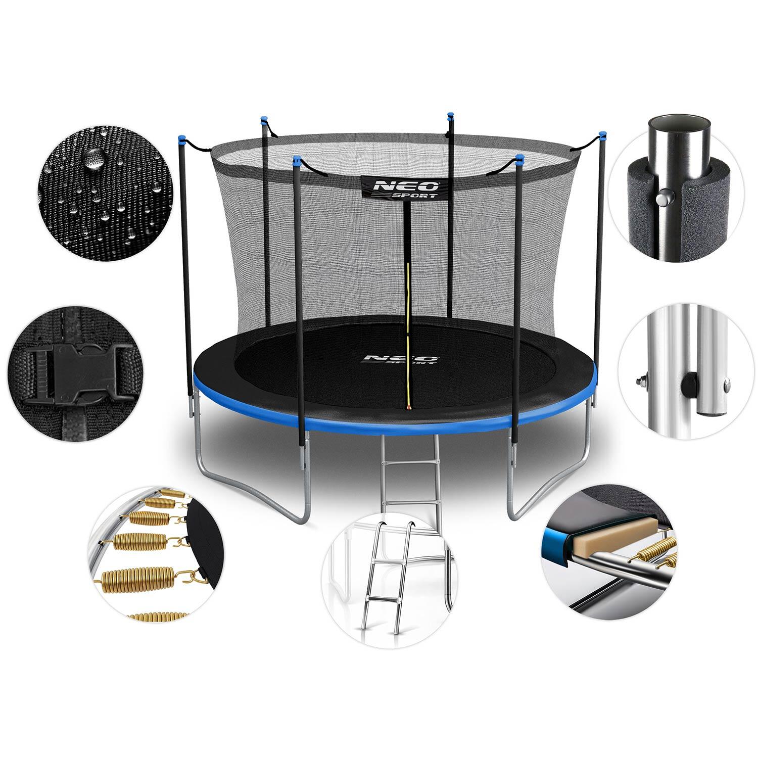 Trampolin Gartentrampolin Kindertrampolin Sicherheitsnetz Neo-Sport 183 cm 6FT 5/7