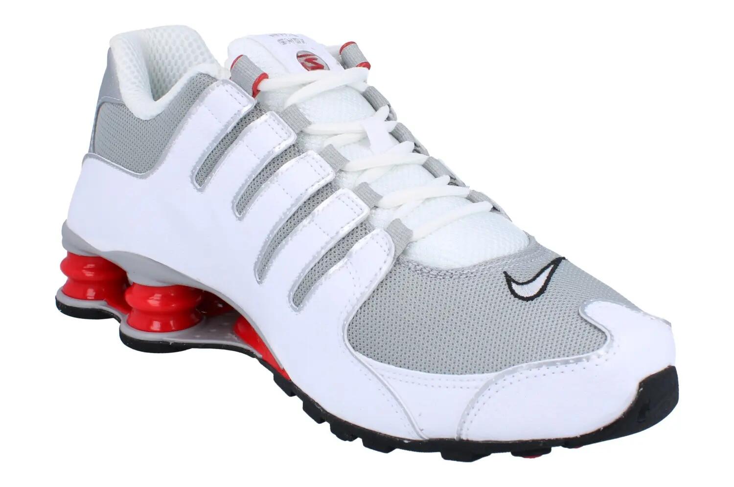 Nike Nike Shox Nz - white/metallic silver-sport red 4/6