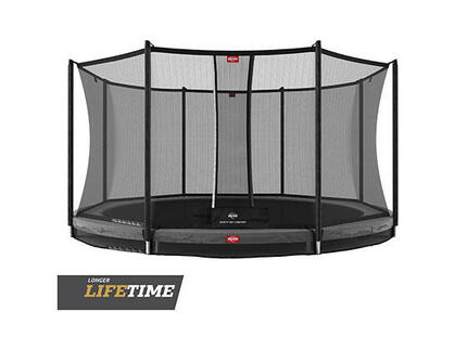 Trampoline Favorit InGround 430 + Filet Séc. Comfort Gris