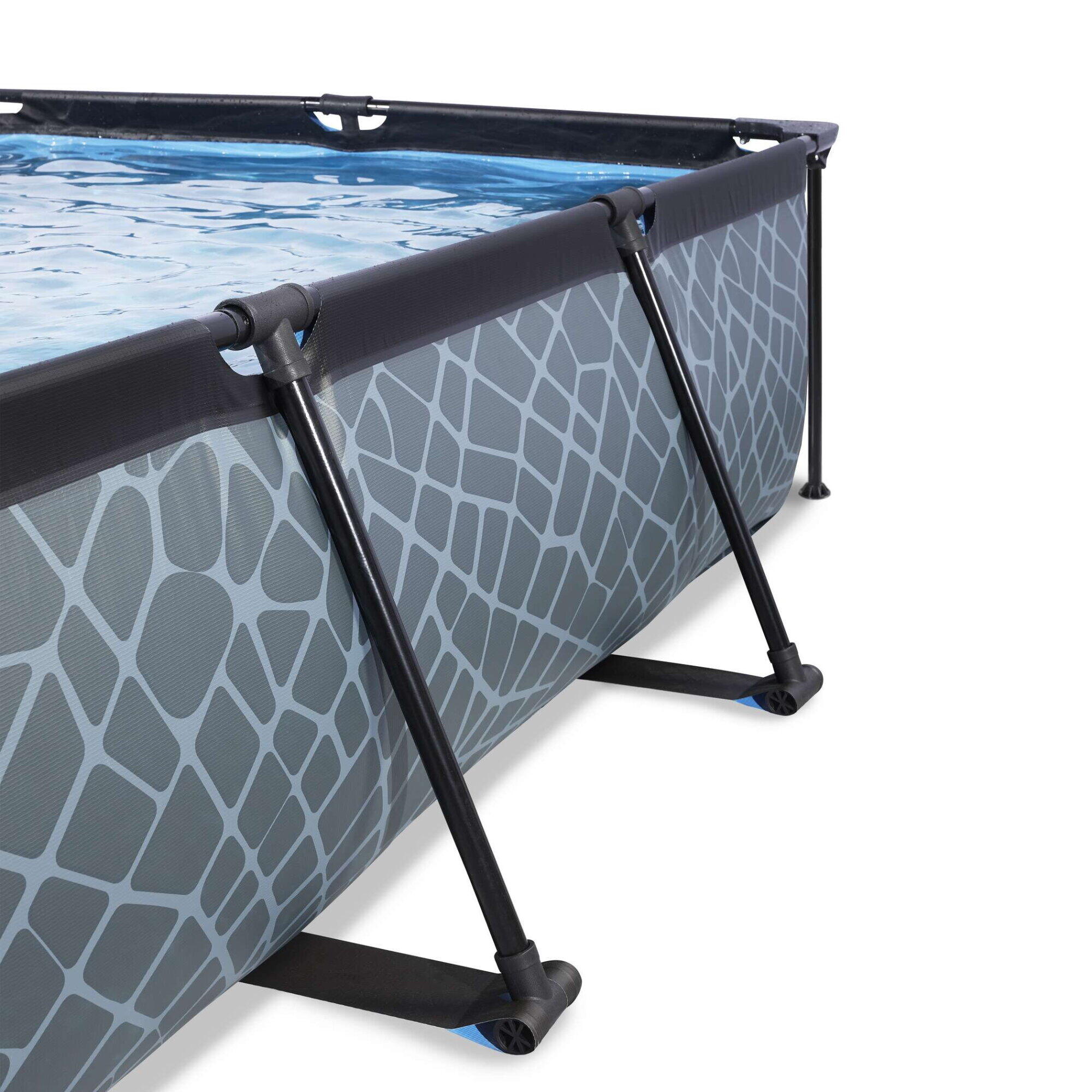 Pool 300x200x65cm mit Abdeckung und Filterpumpe 6/7