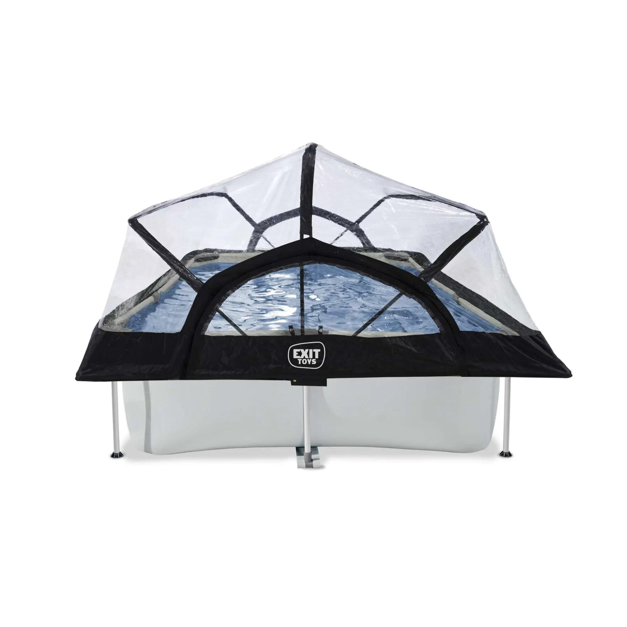Piscina 300x200x65cm con cúpula y bomba de depuración 4/7