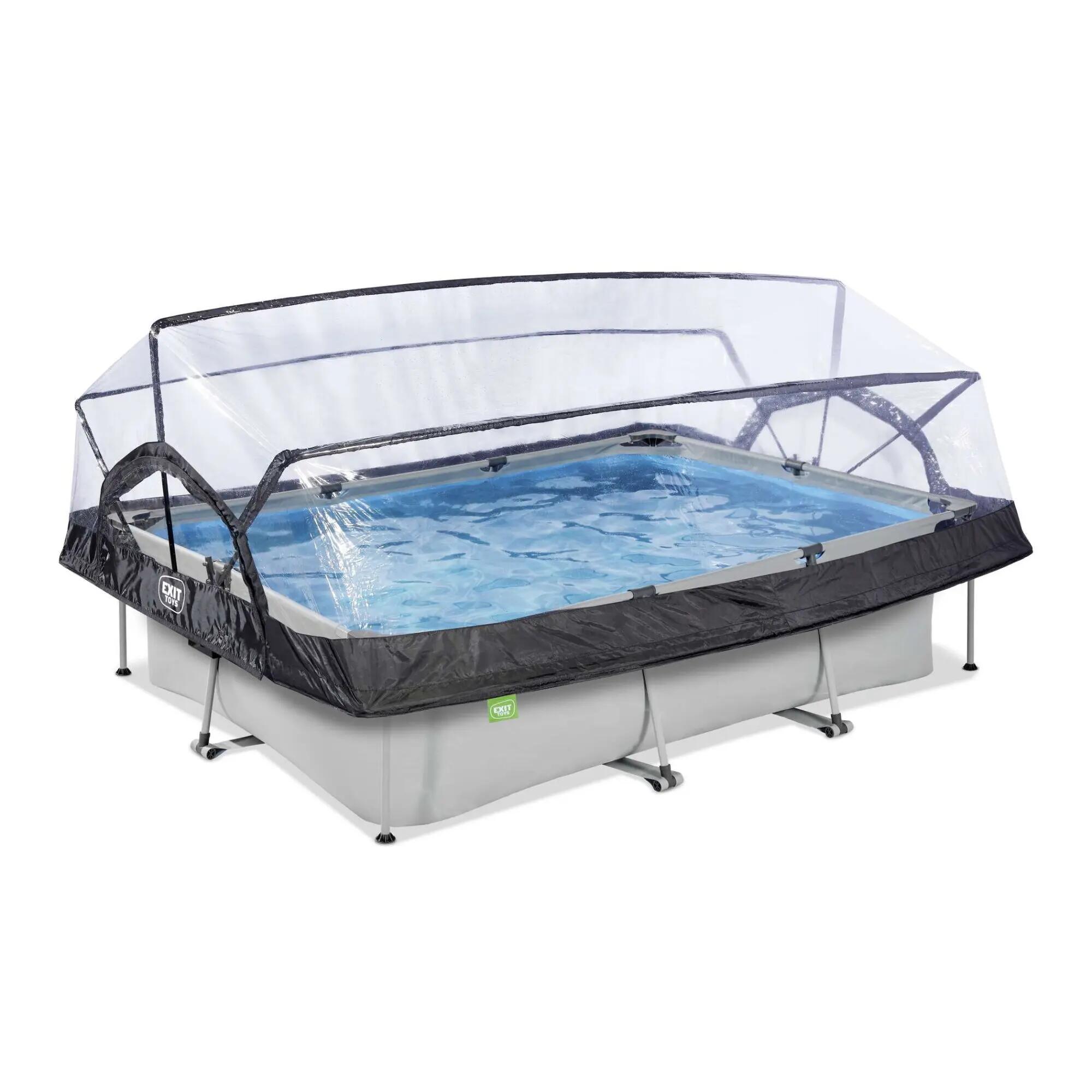 Piscina 300x200x65cm con cúpula y bomba de depuración 2/7