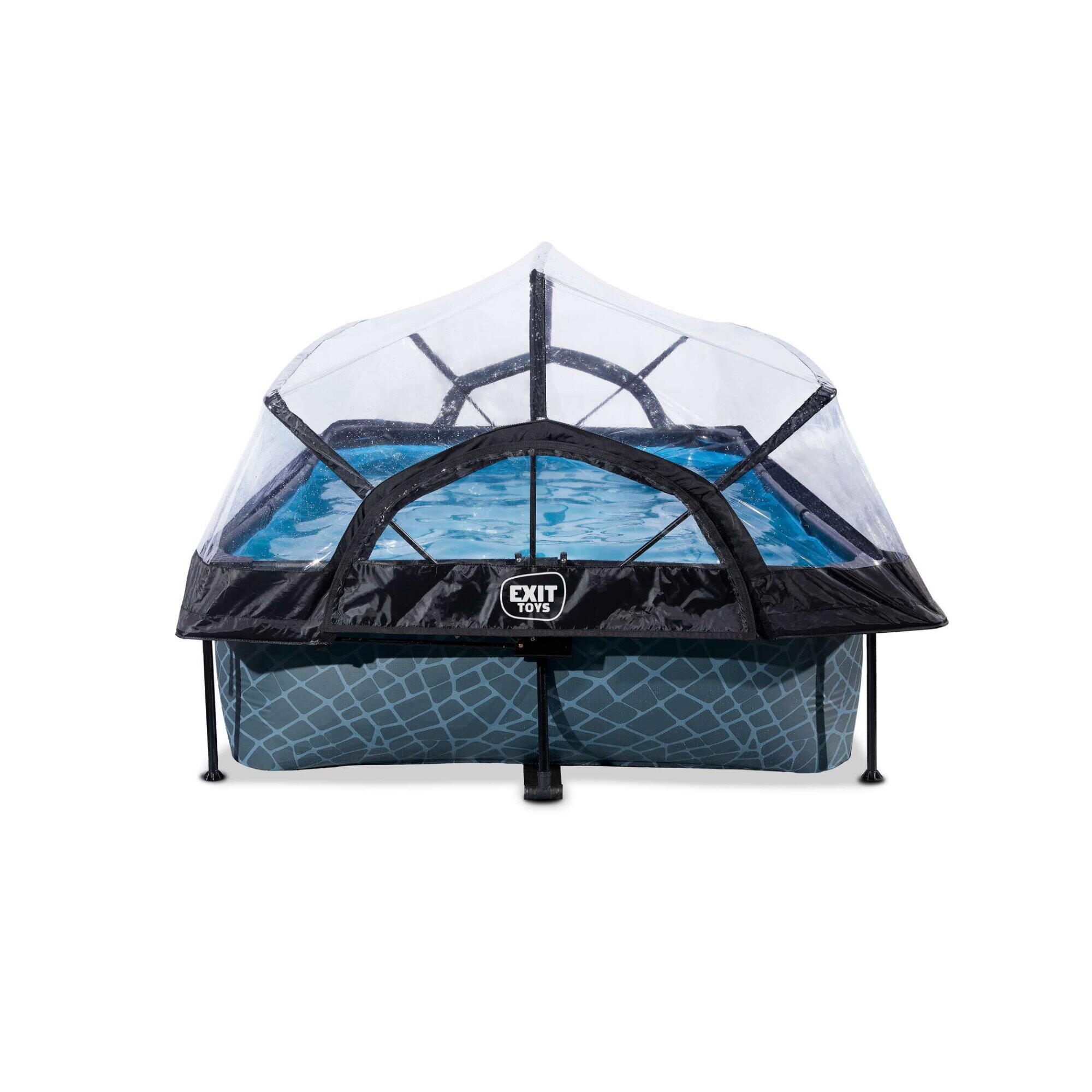 Pool 300x200x65cm mit Abdeckung und Filterpumpe 4/7