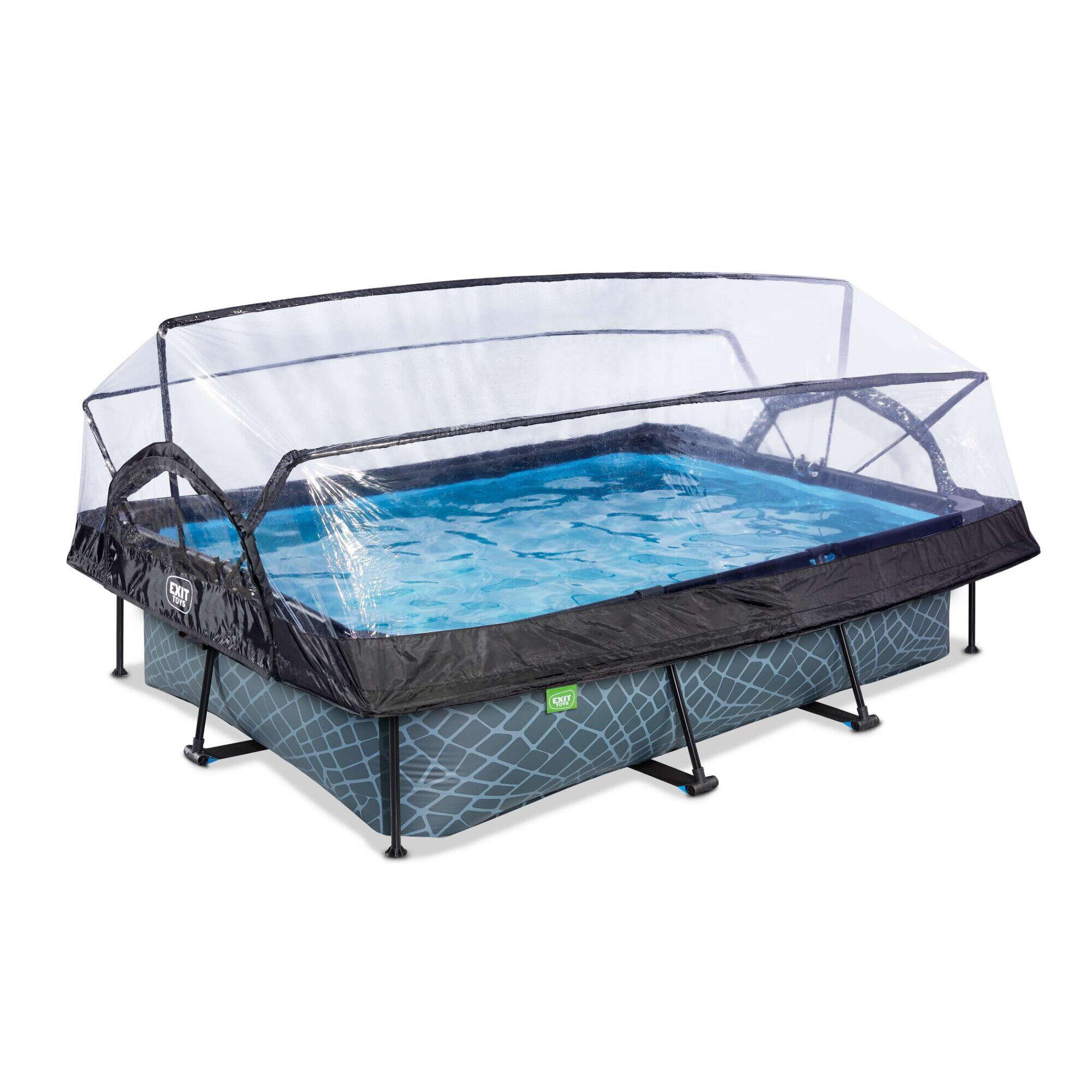 Pool 300x200x65cm mit Abdeckung und Filterpumpe 2/7