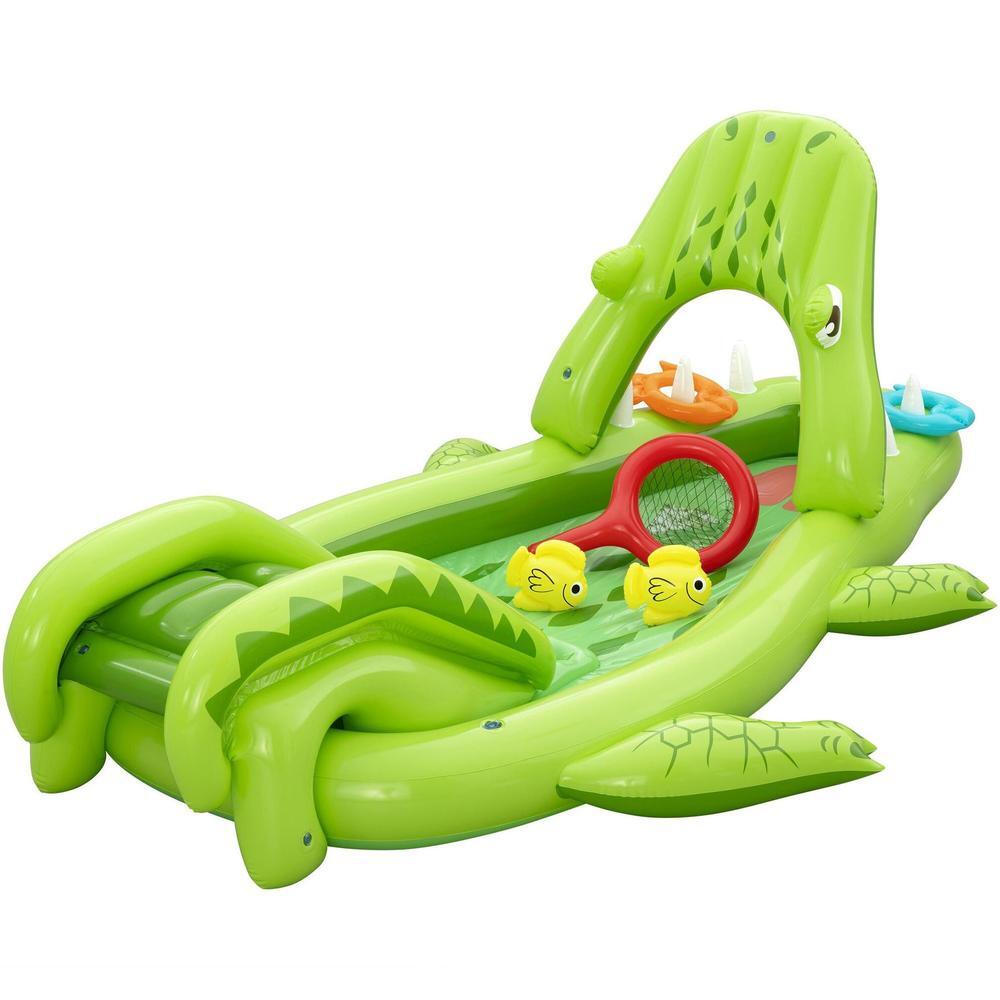 Parque de juegos hinchable cocodrilo 234x163x87 cm 6/6