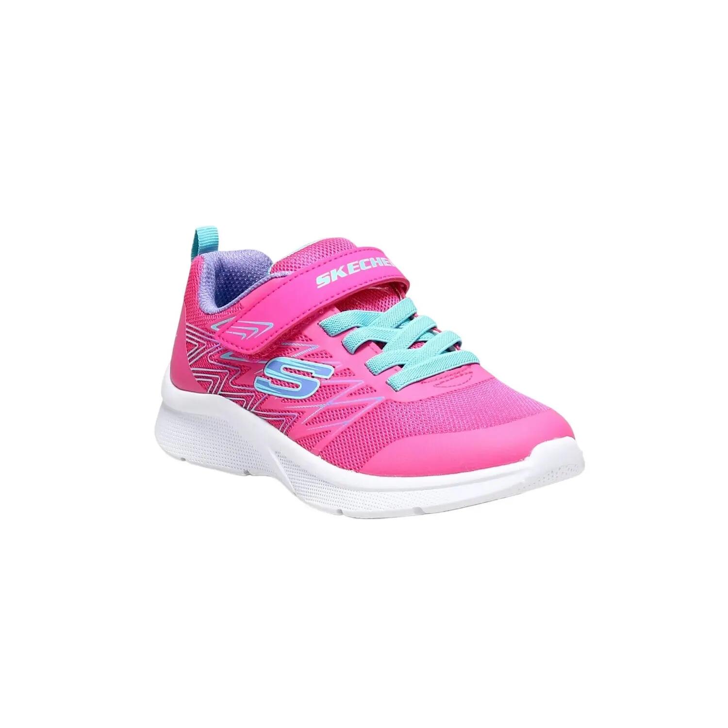 Skechers Girls Microspec Logo Mesh Trainers