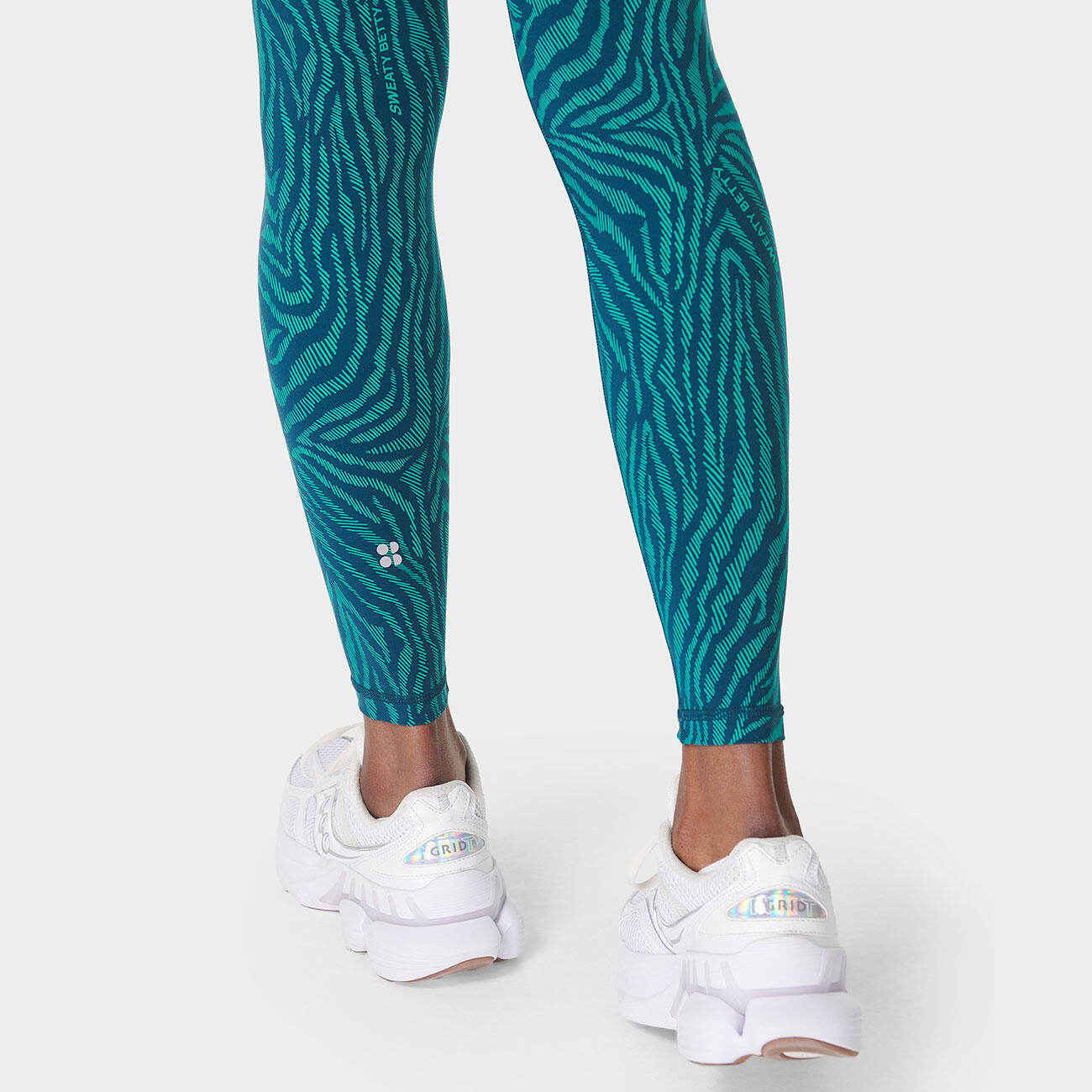 SWEATY BETTY Power Gym Leggings Broek GROENE ZEBRAPRINT S 5/7