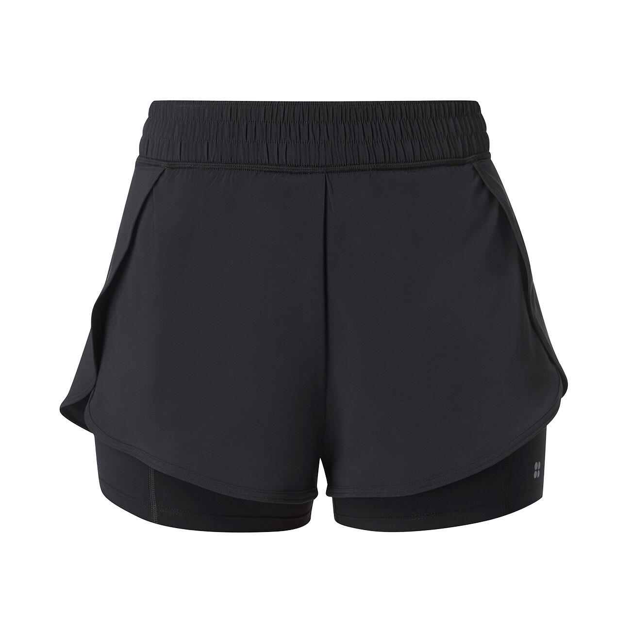 SWEATY BETTY Get Set 2-in-1 Multi Train Shorts Sportshort ZWART XL 5/7
