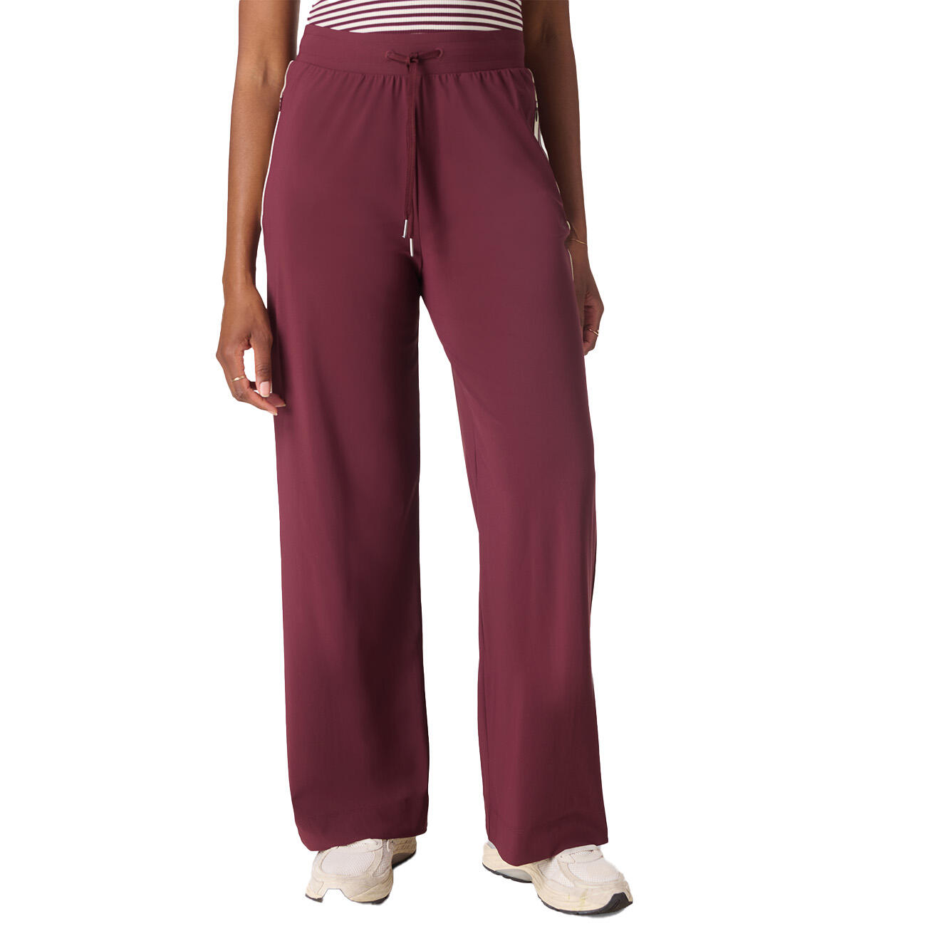 SWEATY BETTY Explorer Wide Leg 30" Broek Broek BORDEAUXROOD S 2/7
