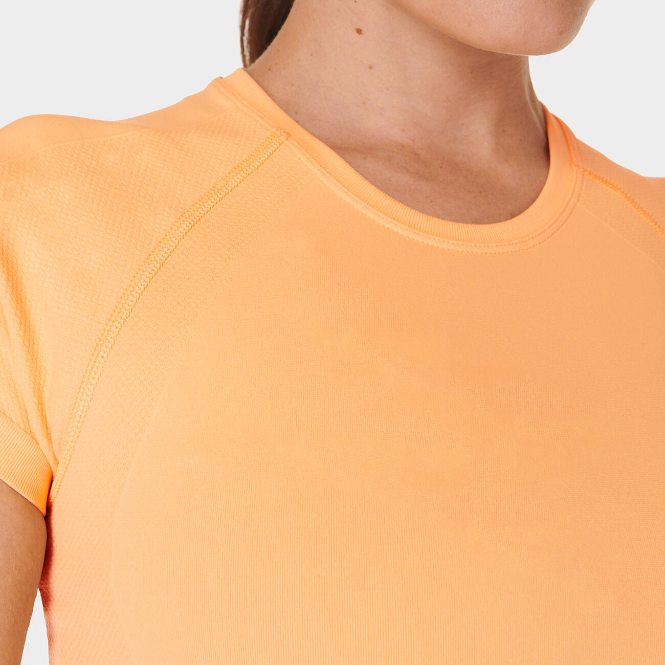 SWEATY BETTY Athlete Crop Seamless Workout T-shirt T-shirt ORANJE S 5/7