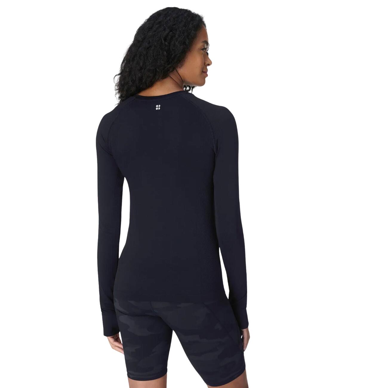 SWEATY BETTY Sweaty Betty Athlete Seamless Long Sleeve Top T-shirt ZWART XXL 3/7