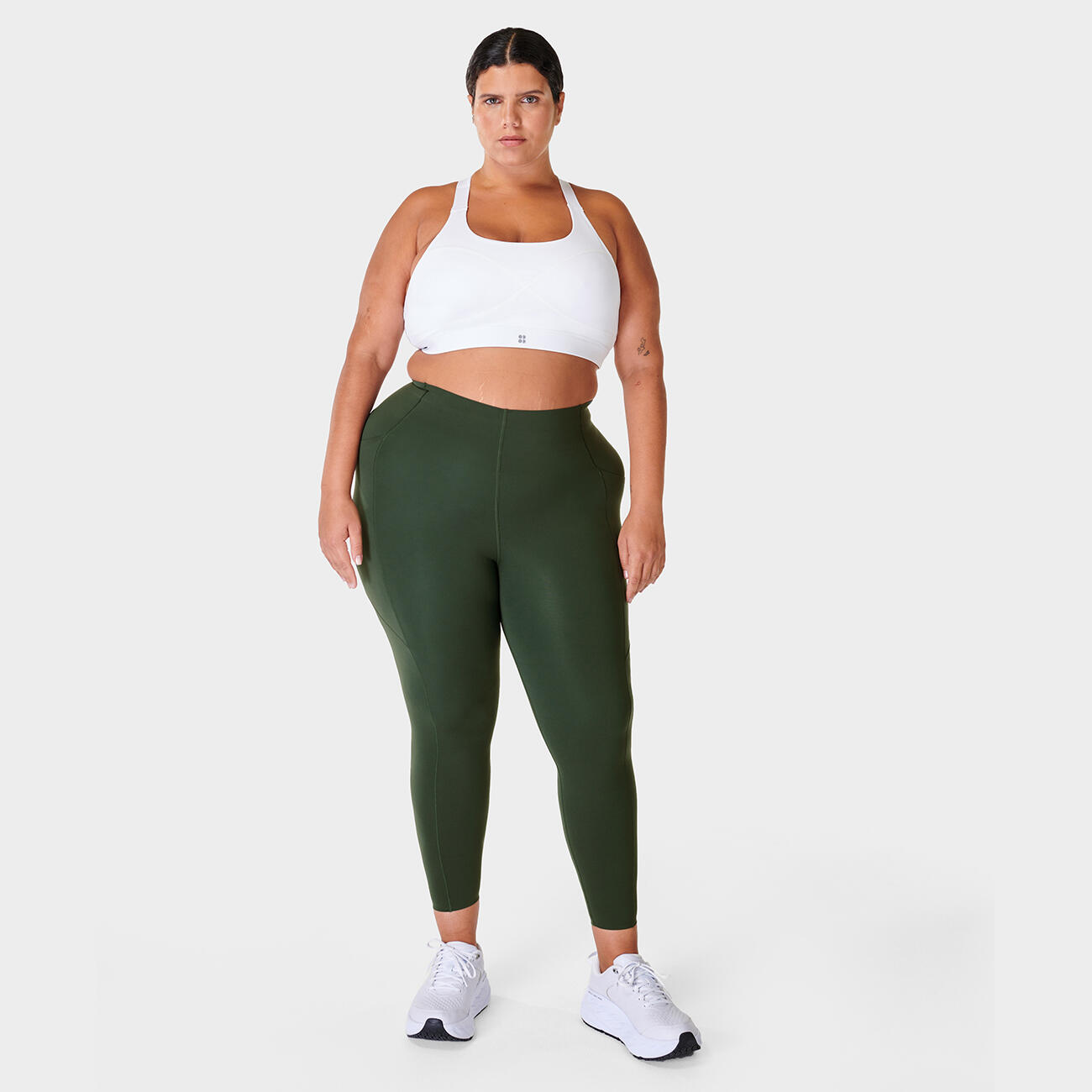 SWEATY BETTY Power Medium Support Sports Bra Sportbeha WIT XS 5/7